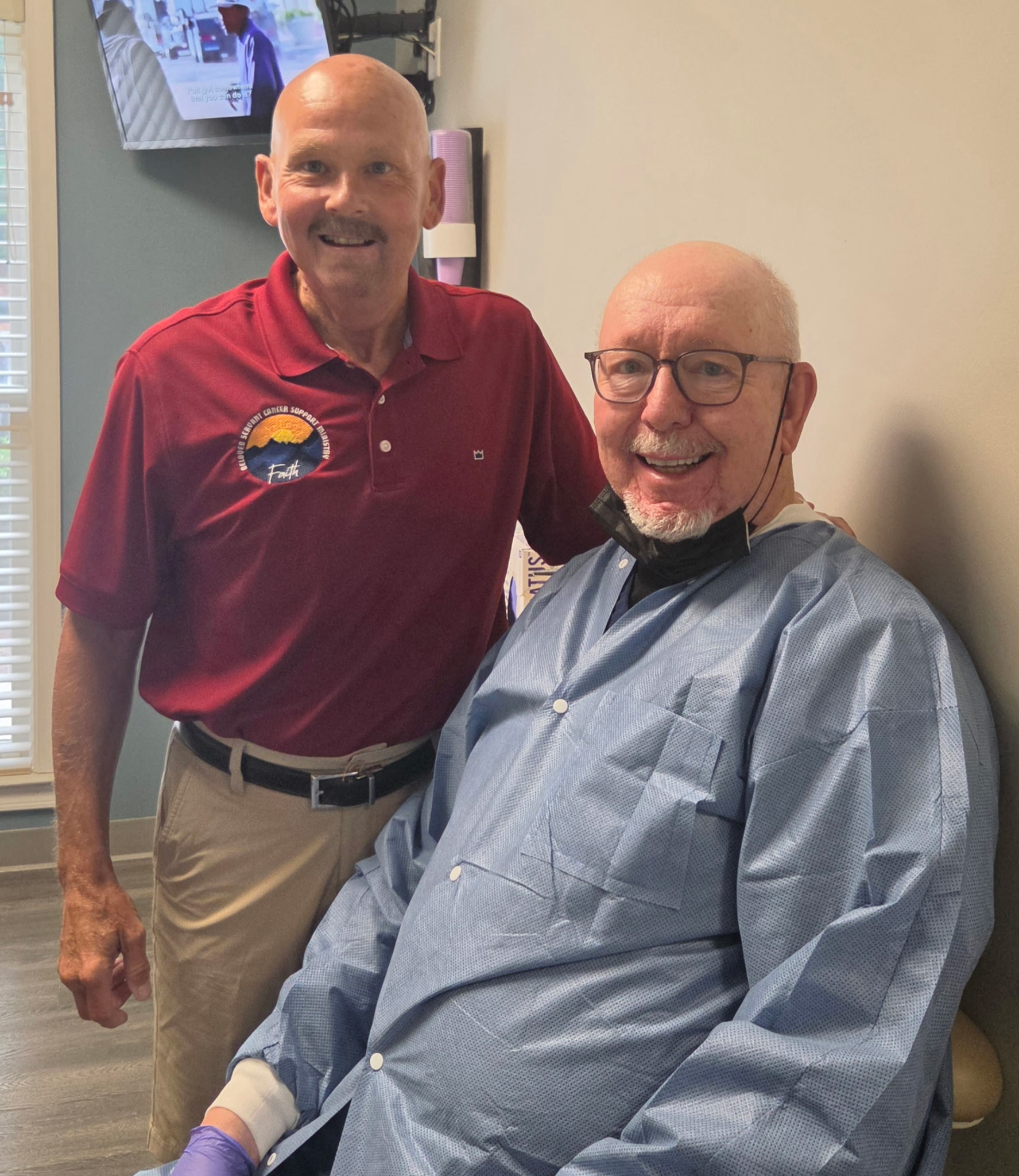 David with Dr. Anderson, his prosthodontist who created his prosthetic denture